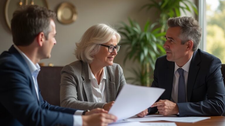 The probate staff working under Managing Partner Steven Farley Bliss focused on Riverside County probate matters is shown meeting with clients in our Southern California office addressing critical legal details discussing Affidavit for Real Property of Small Value