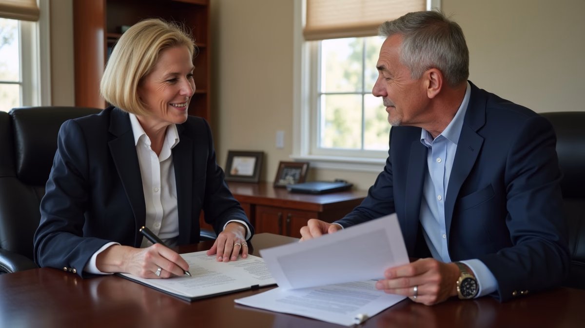 The probate staff working under Managing Partner Steven Farley Bliss focused on Riverside County probate matters is shown meeting with clients in our Southern California office addressing critical legal details discussing Burden of Proof in a Will Contest