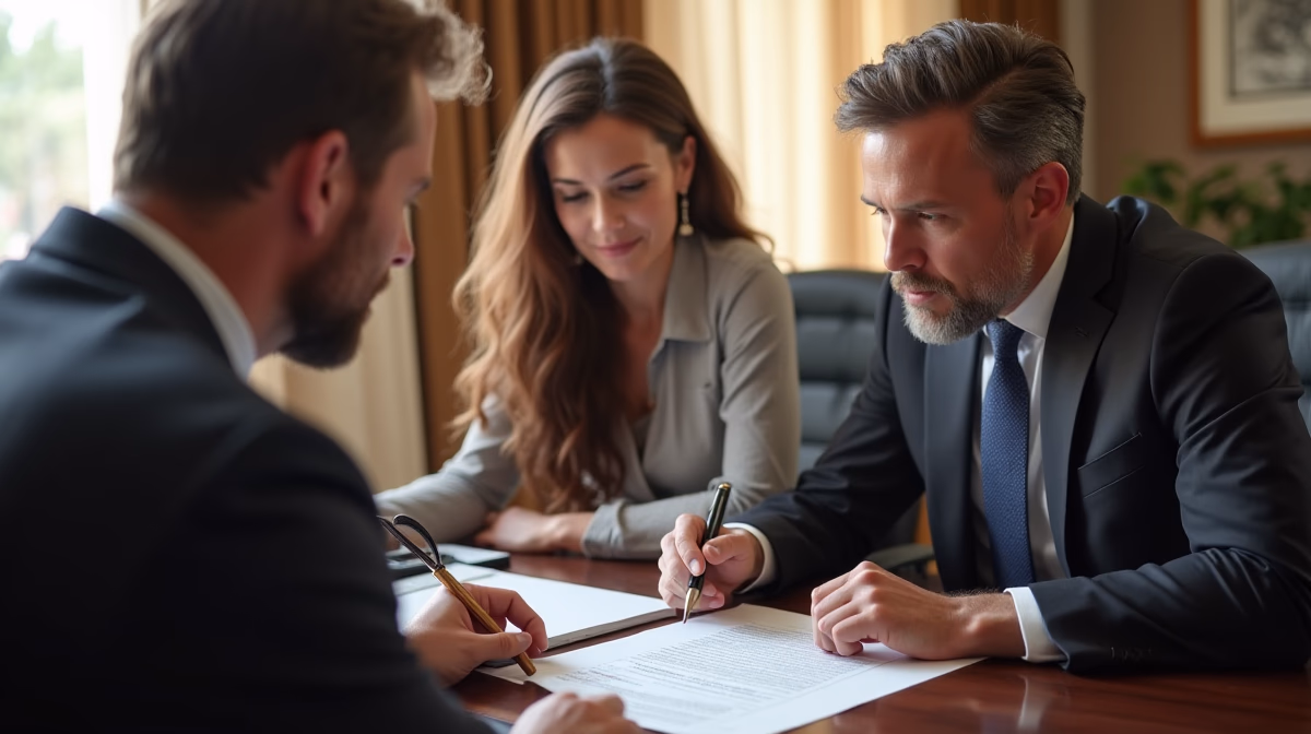 The dedicated trusts staff at The Law Firm of Steven F Bliss Esq focused on Riverside County trust matters meets with clients to manage the trust administration process to sign vital paperwork discussing BuySell Agreements in Temecula Businesses