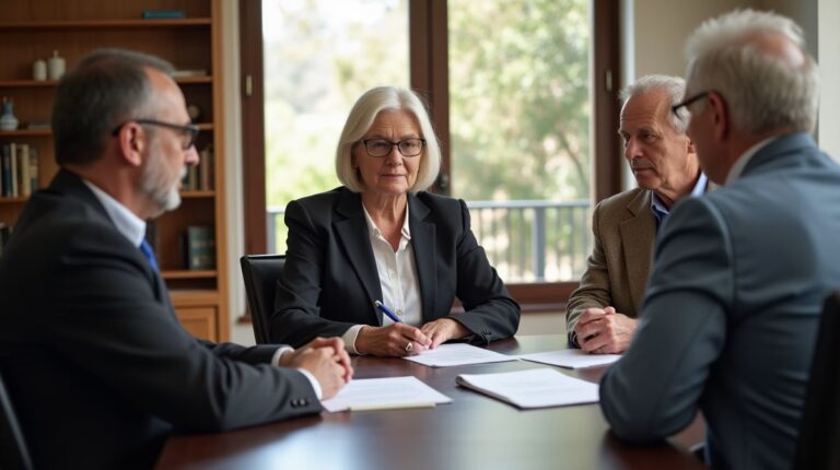 The probate staff working under Managing Partner Steven Farley Bliss focused on Riverside County probate matters is shown meeting with clients in our Southern California office addressing critical legal details discussing Calculating Annual Income from Property