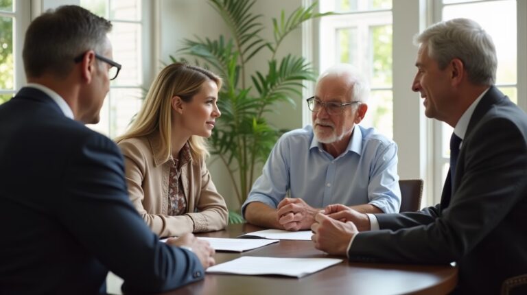 The probate staff working under Managing Partner Steven Farley Bliss focused on Riverside County probate matters is shown meeting with clients in our Southern California office addressing critical legal details discussing Calculating Statutory Fees for the Petition