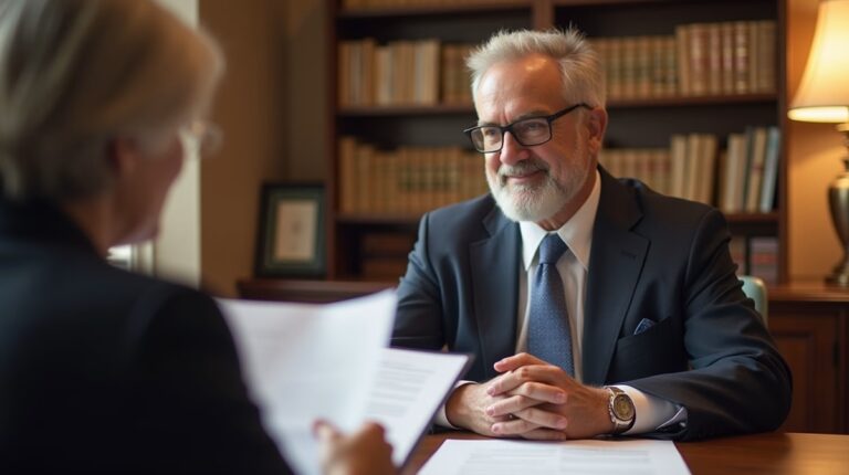 The dedicated trusts staff at The Law Firm of Steven F Bliss Esq focused on Riverside County trust matters meets with clients to manage the trust administration process to sign vital paperwork discussing Can Assets Be Sold During Trust Litigation