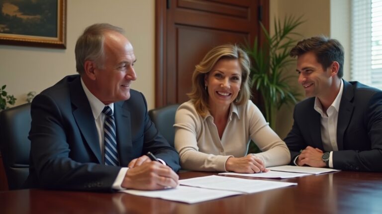 The probate staff working under Managing Partner Steven Farley Bliss focused on Riverside County probate matters is shown meeting with clients in our Southern California office addressing critical legal details discussing Can I Appear in California Probate Court by Zoom