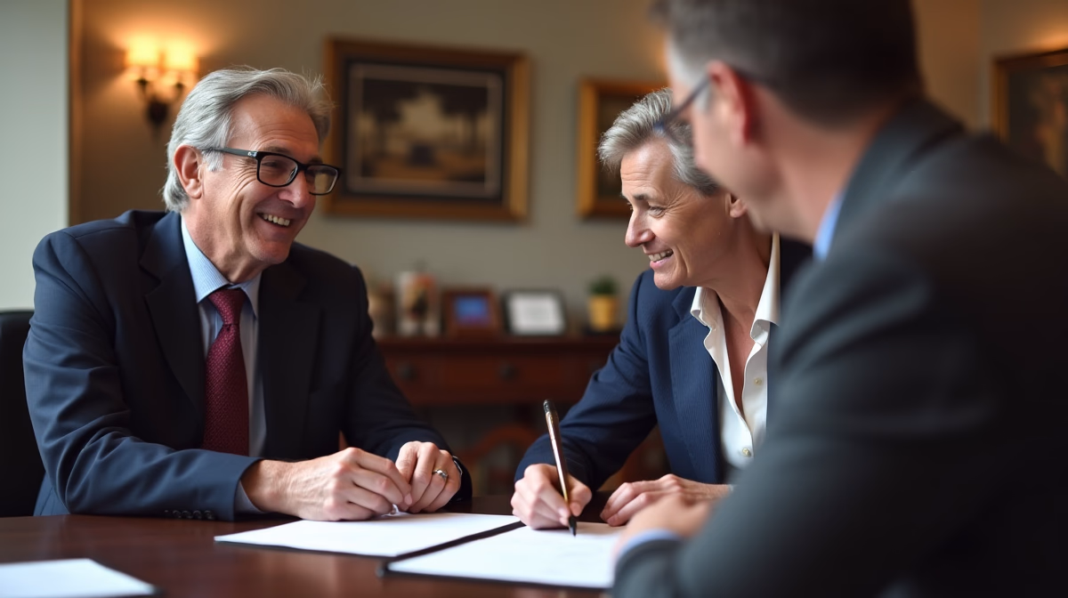 The dedicated trusts staff at The Law Firm of Steven F Bliss Esq focused on Riverside County trust matters meets with clients to manage the trust administration process to sign vital paperwork discussing Can I put a vacation home into a trust