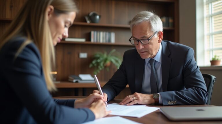 The dedicated trusts staff at The Law Firm of Steven F Bliss Esq focused on Riverside County trust matters meets with clients to manage the trust administration process to sign vital paperwork discussing Can a Beneficiary Also Serve as Trustee