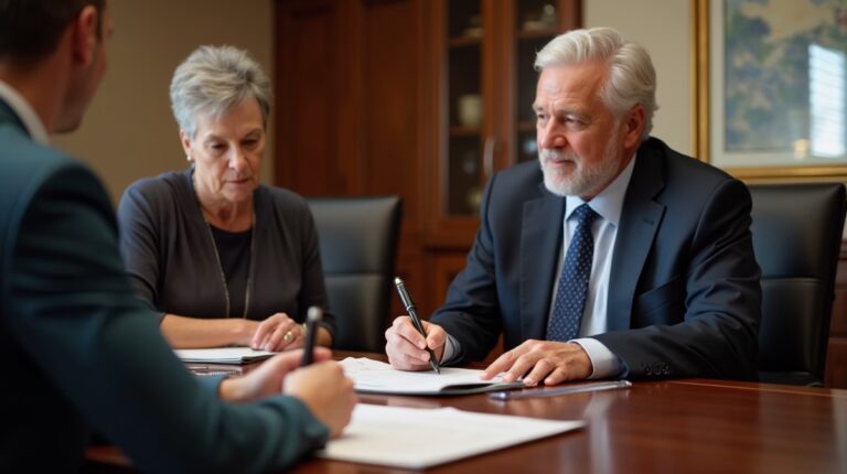 The probate staff working under Managing Partner Steven Farley Bliss focused on Riverside County probate matters is shown meeting with clients in our Southern California office addressing critical legal details discussing Can a Beneficiary Be a Witness