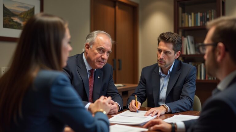 The dedicated trusts staff at The Law Firm of Steven F Bliss Esq focused on Riverside County trust matters meets with clients to manage the trust administration process to sign vital paperwork discussing Can a trust administration halt without backup fiduciaries