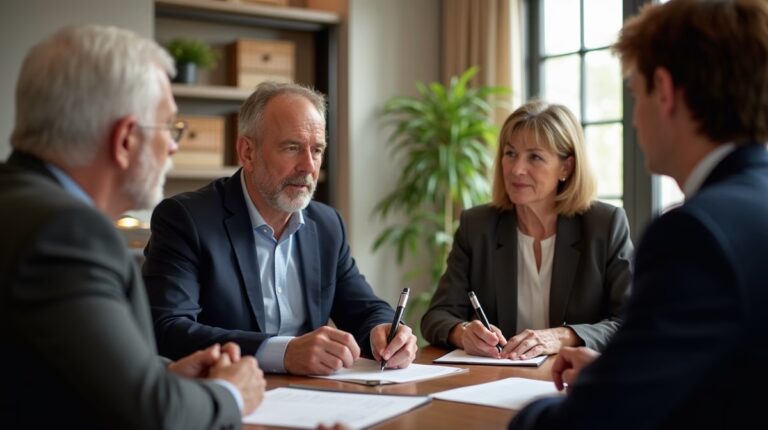 The dedicated trusts staff at The Law Firm of Steven F Bliss Esq focused on Riverside County trust matters meets with clients to manage the trust administration process to sign vital paperwork discussing Can an irrevocable trust be structured to provide for a spouse after a divorce