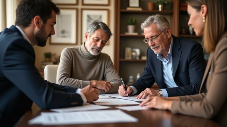 The dedicated trusts staff at The Law Firm of Steven F Bliss Esq focused on Riverside County trust matters meets with clients to manage the trust administration process to sign vital paperwork discussing Can an irrevocable trust be structured to terminate if a certain event occurs