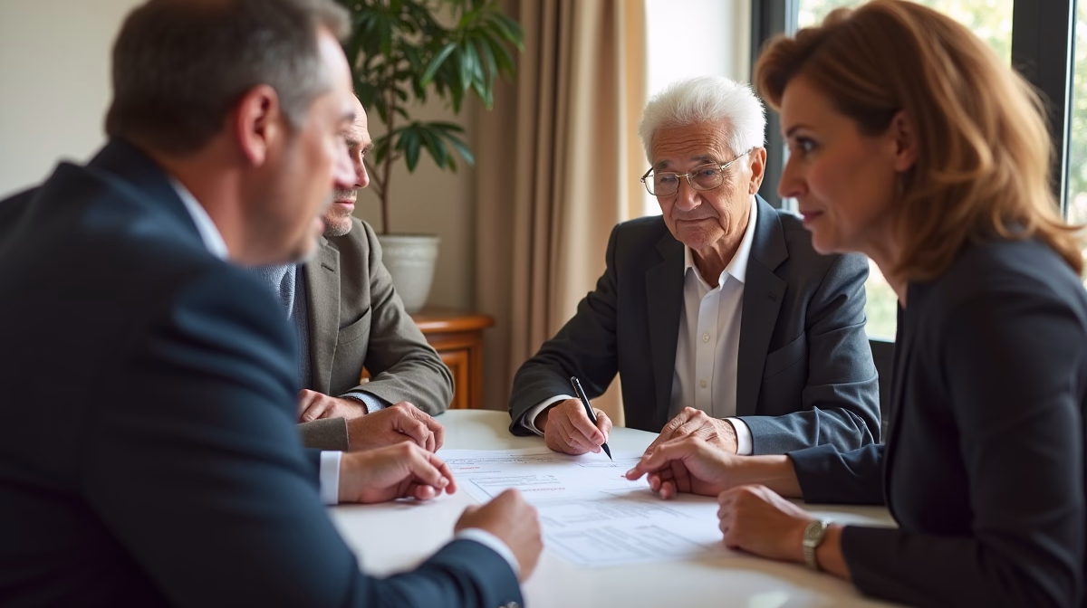 The dedicated trusts staff at The Law Firm of Steven F Bliss Esq focused on Riverside County trust matters meets with clients to manage the trust administration process to sign vital paperwork discussing Can new Temecula property acquisitions make an existing trust outdated