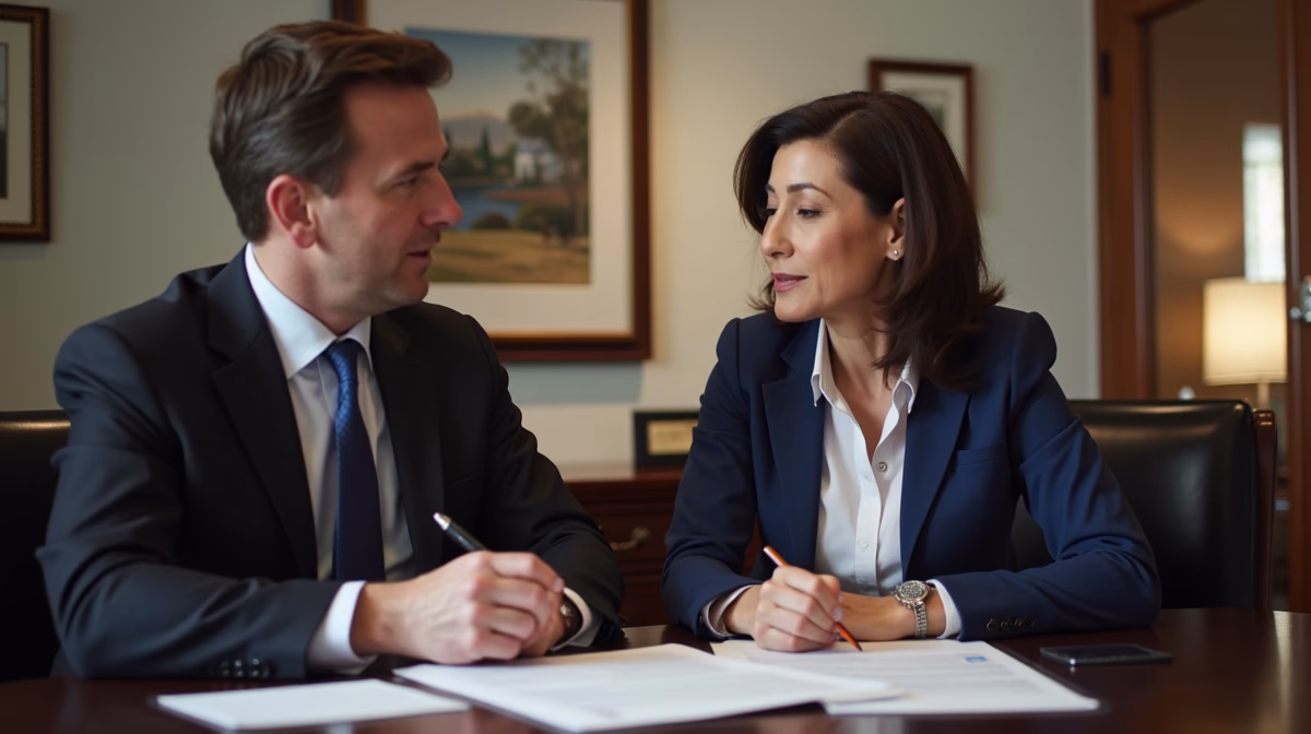 The dedicated trusts staff at The Law Firm of Steven F Bliss Esq focused on Riverside County trust matters meets with clients to manage the trust administration process to sign vital paperwork discussing Can retitling accounts prevent assets from being frozen