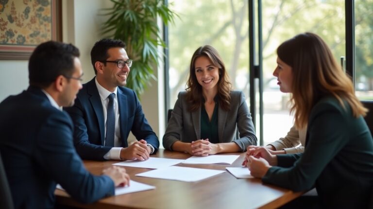 The probate staff working under Managing Partner Steven Farley Bliss focused on Riverside County probate matters is shown meeting with clients in our Southern California office addressing critical legal details discussing Challenging a Probate Referees Appraisal