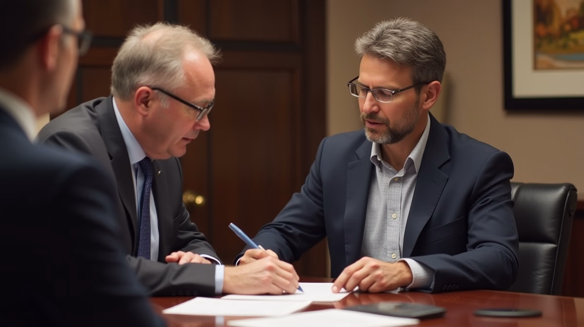 The probate staff working under Managing Partner Steven Farley Bliss focused on Riverside County probate matters is shown meeting with clients in our Southern California office addressing critical legal details discussing Checking for Liens on Temecula Property