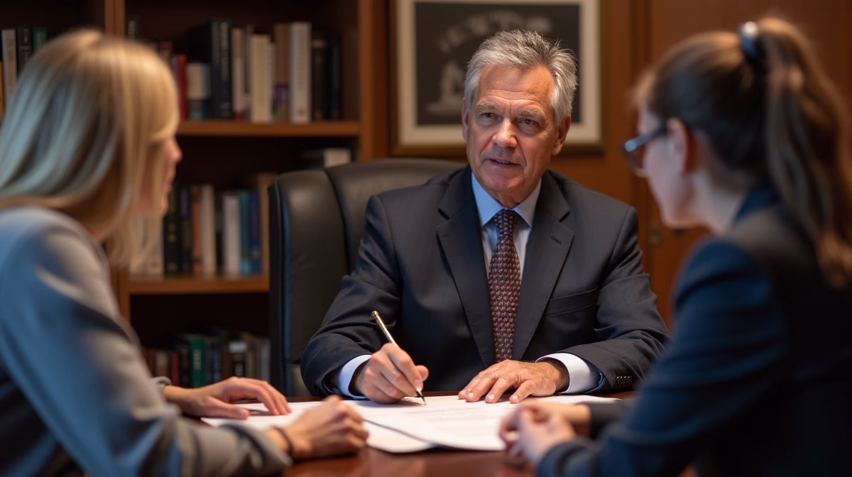 The probate staff working under Managing Partner Steven Farley Bliss focused on Riverside County probate matters is shown meeting with clients in our Southern California office addressing critical legal details discussing Declaration Requirements for a Lost Will