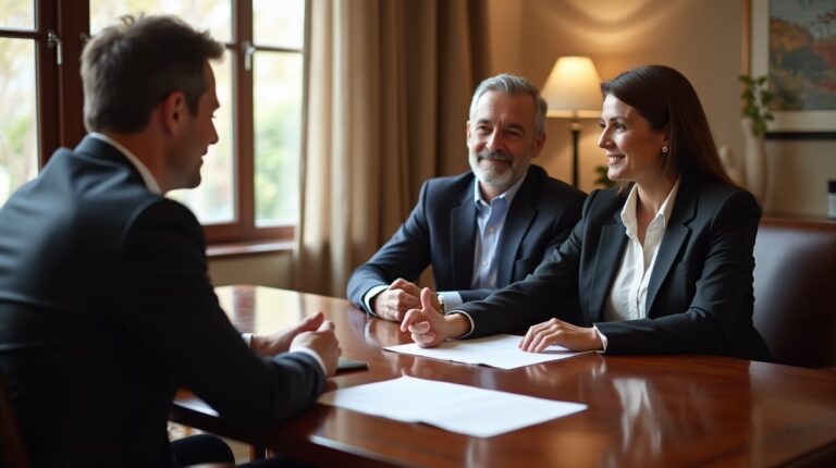 The probate staff working under Managing Partner Steven Farley Bliss focused on Riverside County probate matters is shown meeting with clients in our Southern California office addressing critical legal details discussing Did a New Spouse Change the Will