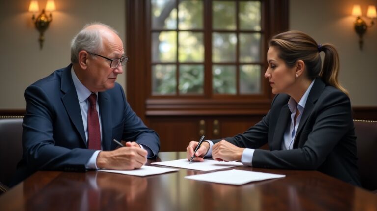 The probate staff working under Managing Partner Steven Farley Bliss focused on Riverside County probate matters is shown meeting with clients in our Southern California office addressing critical legal details discussing Difference Between Forms DE121 and DE120