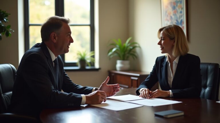 The dedicated trusts staff at The Law Firm of Steven F Bliss Esq focused on Riverside County trust matters meets with clients to manage the trust administration process to sign vital paperwork discussing Does Litigation Protect Against Future Creditors