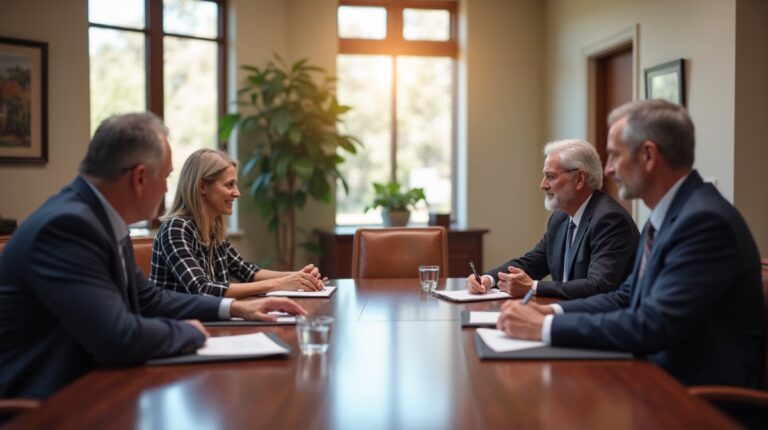 The dedicated trusts staff at The Law Firm of Steven F Bliss Esq focused on Riverside County trust matters meets with clients to manage the trust administration process to sign vital paperwork discussing Does a properly funded trust allow for seamless administration without court orders