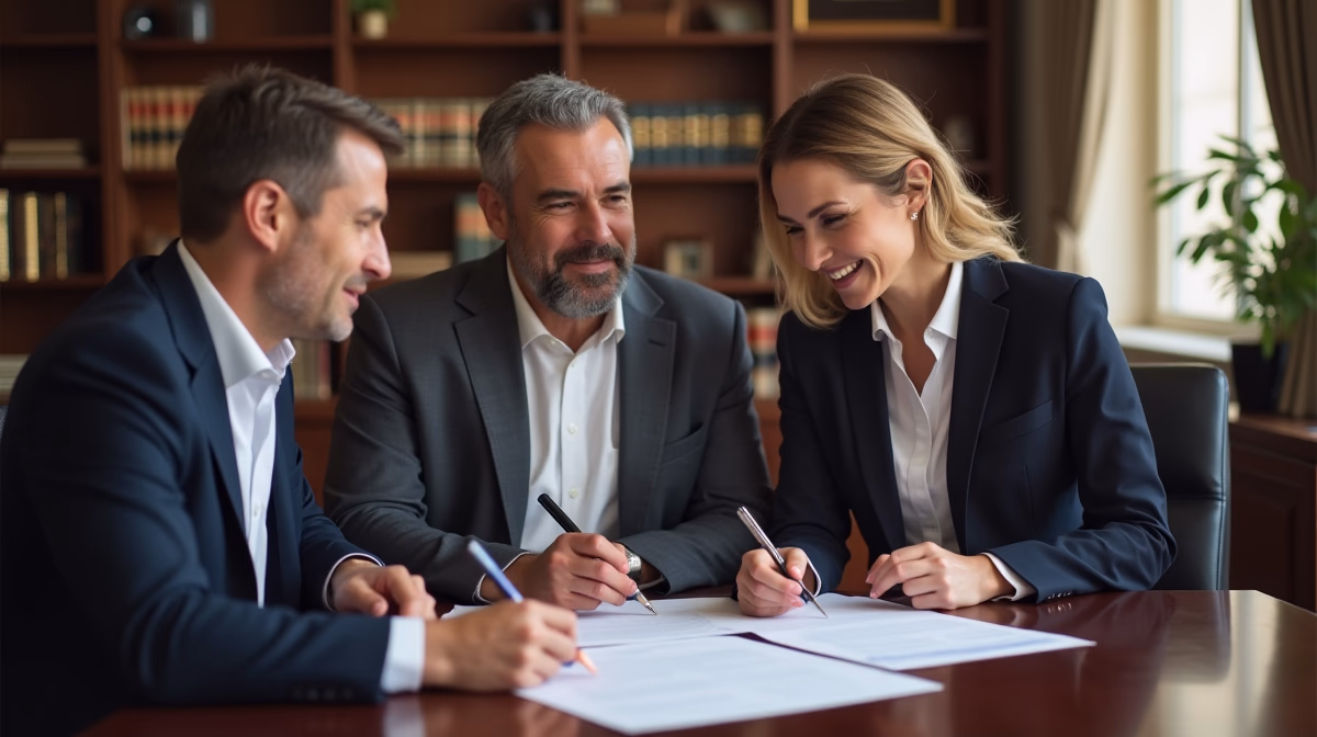 The dedicated trusts staff at The Law Firm of Steven F Bliss Esq focused on Riverside County trust matters meets with clients to manage the trust administration process to sign vital paperwork discussing Does a trust complete the circle of a donors mission