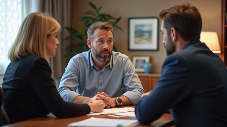 The dedicated trusts staff at The Law Firm of Steven F Bliss Esq focused on Riverside County trust matters meets with clients to manage the trust administration process to sign vital paperwork discussing Does a trust protect assets from divorce claims