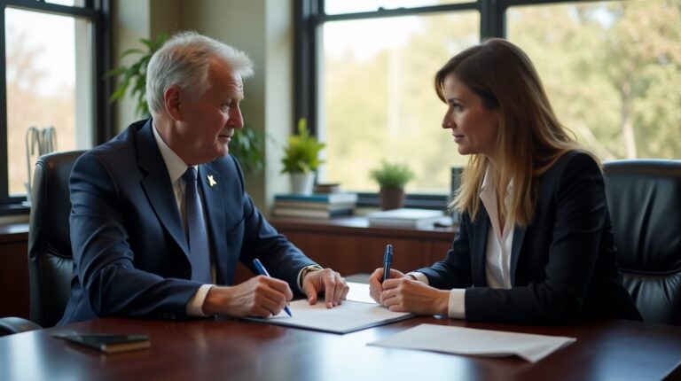 The probate staff working under Managing Partner Steven Farley Bliss focused on Riverside County probate matters is shown meeting with clients in our Southern California office addressing critical legal details discussing Does the Surviving Spouse Have Priority