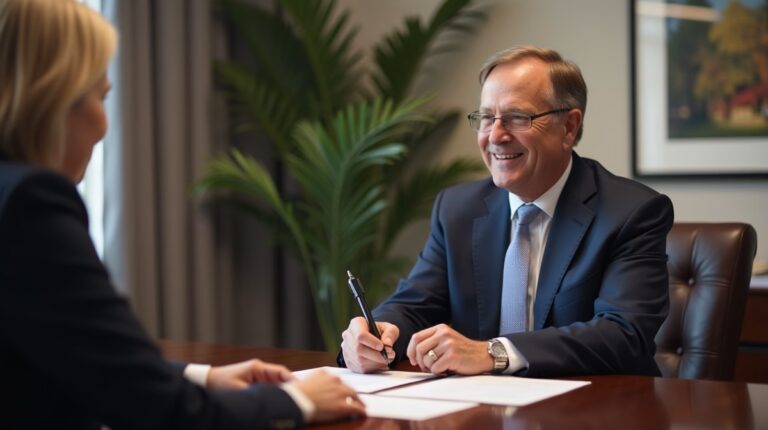 The probate staff working under Managing Partner Steven Farley Bliss focused on Riverside County probate matters is shown meeting with clients in our Southern California office addressing critical legal details discussing Executor Buying Temecula Estate Property