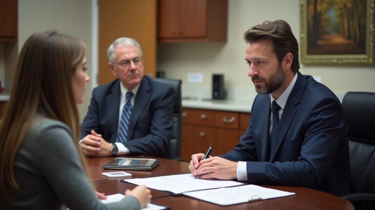 The probate staff working under Managing Partner Steven Farley Bliss focused on Riverside County probate matters is shown meeting with clients in our Southern California office addressing critical legal details discussing Explaining a Missing Will to the Court