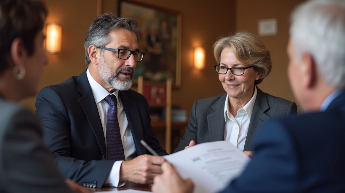 The probate staff working under Managing Partner Steven Farley Bliss focused on Riverside County probate matters is shown meeting with clients in our Southern California office addressing critical legal details discussing File Probate in the County of Death