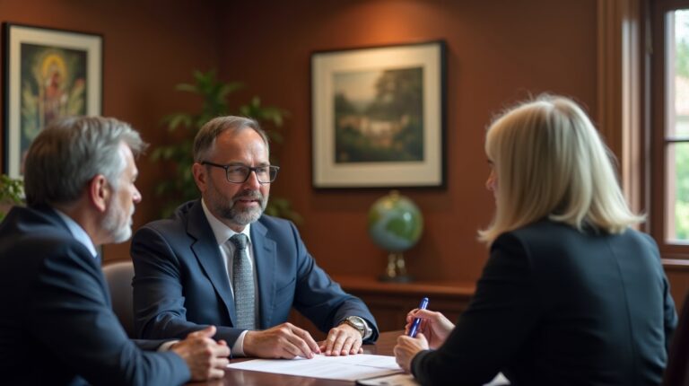 The probate staff working under Managing Partner Steven Farley Bliss focused on Riverside County probate matters is shown meeting with clients in our Southern California office addressing critical legal details discussing Firing an Executor for Slow Progress