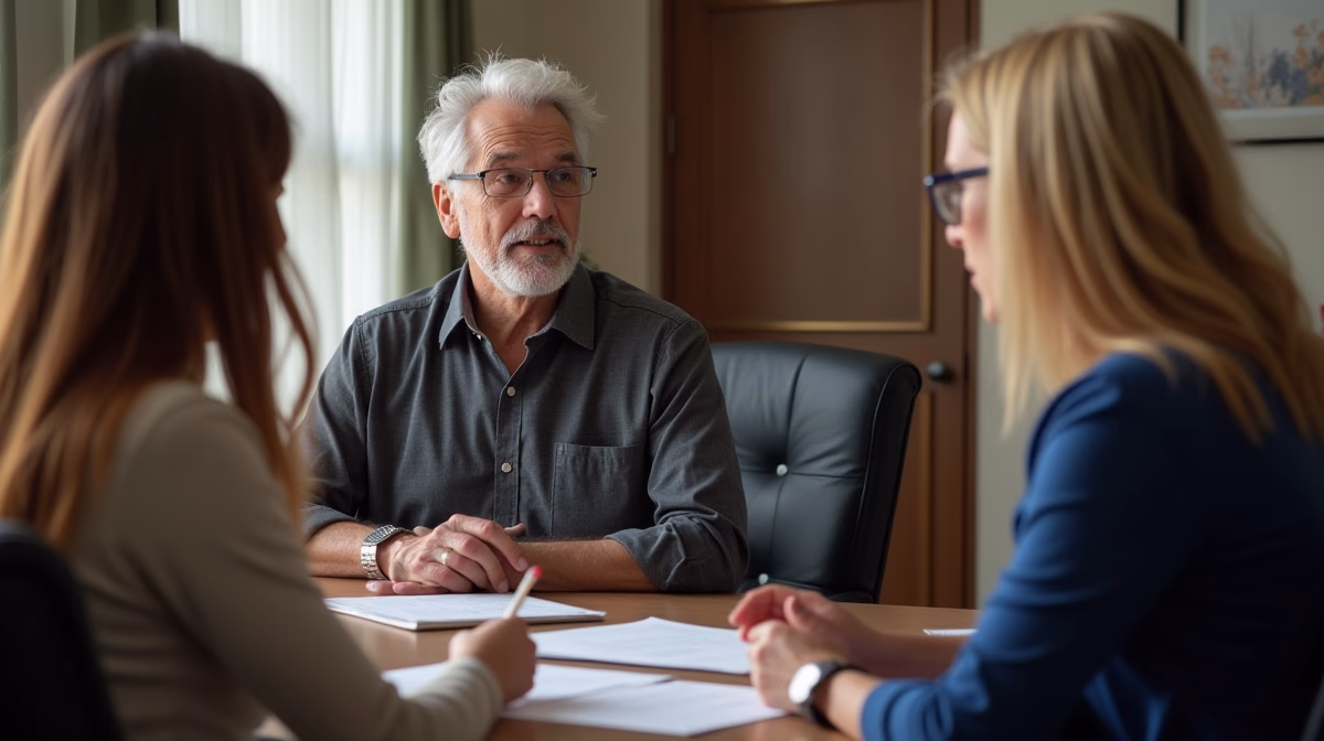 The probate staff working under Managing Partner Steven Farley Bliss focused on Riverside County probate matters is shown meeting with clients in our Southern California office addressing critical legal details discussing Forgot to Put Temecula House in Trust