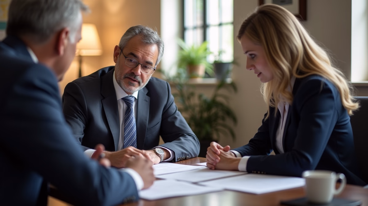 The probate staff working under Managing Partner Steven Farley Bliss focused on Riverside County probate matters is shown meeting with clients in our Southern California office addressing critical legal details discussing Forwarding the Deceaseds Mail