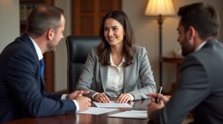 The dedicated trusts staff at The Law Firm of Steven F Bliss Esq focused on Riverside County trust matters meets with clients to manage the trust administration process to sign vital paperwork discussing Handling Leased Temecula Properties