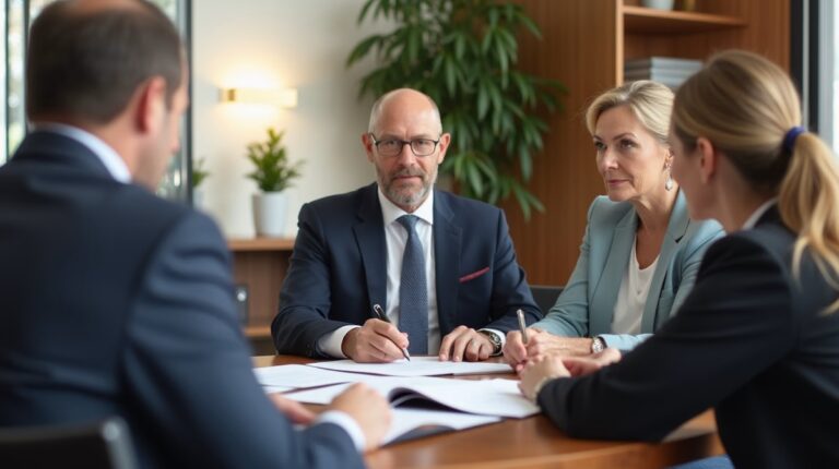 The probate staff working under Managing Partner Steven Farley Bliss focused on Riverside County probate matters is shown meeting with clients in our Southern California office addressing critical legal details discussing Handling Pending Lawsuits Against the Deceased