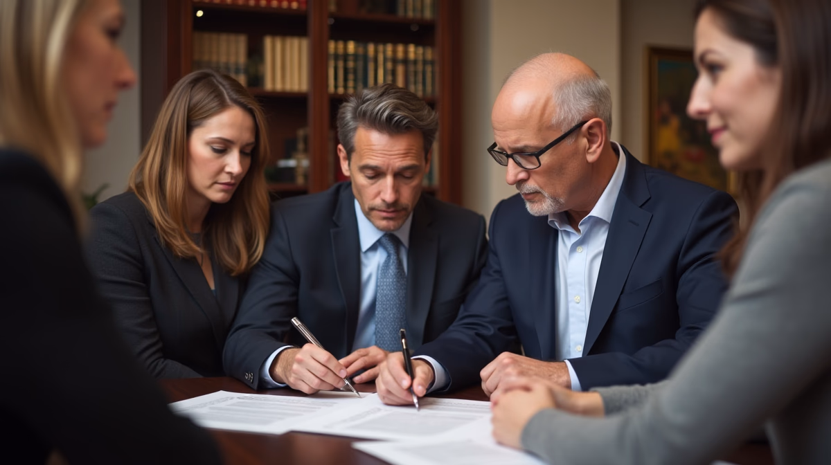 The dedicated trusts staff at The Law Firm of Steven F Bliss Esq focused on Riverside County trust matters meets with clients to manage the trust administration process to sign vital paperwork discussing How do I transfer real estate into a trust in Riverside County