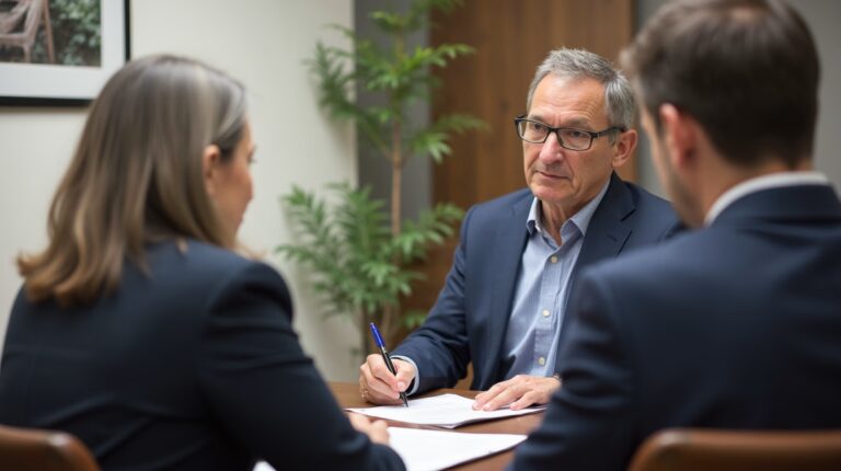 The dedicated trusts staff at The Law Firm of Steven F Bliss Esq focused on Riverside County trust matters meets with clients to manage the trust administration process to sign vital paperwork discussing Is a free thirty minute consultation available for Temecula charitable planning