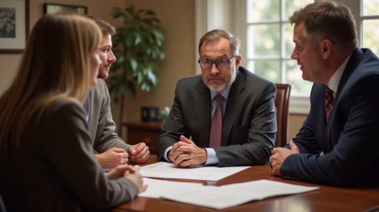 The probate staff working under Managing Partner Steven Farley Bliss focused on Riverside County probate matters is shown meeting with clients in our Southern California office addressing critical legal details discussing Is the Small Estate Affidavit Probate