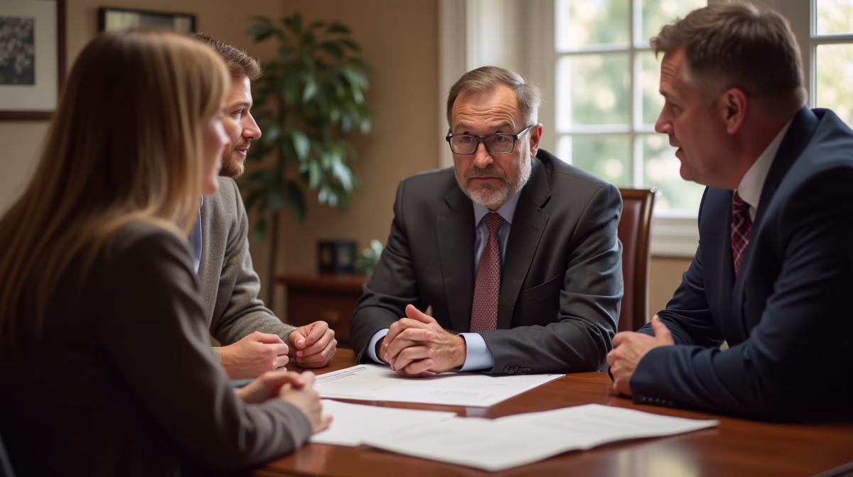 The probate staff working under Managing Partner Steven Farley Bliss focused on Riverside County probate matters is shown meeting with clients in our Southern California office addressing critical legal details discussing Is the Small Estate Affidavit Probate