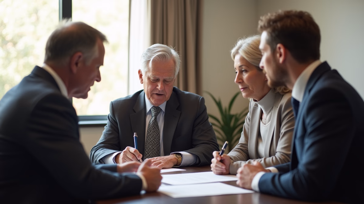 The probate staff working under Managing Partner Steven Farley Bliss focused on Riverside County probate matters is shown meeting with clients in our Southern California office addressing critical legal details discussing Notifying Credit Bureaus of a Death