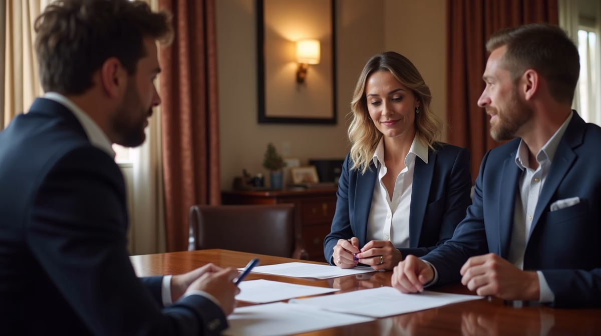 The probate staff working under Managing Partner Steven Farley Bliss focused on Riverside County probate matters is shown meeting with clients in our Southern California office addressing critical legal details discussing Paying Funeral Expenses Immediately