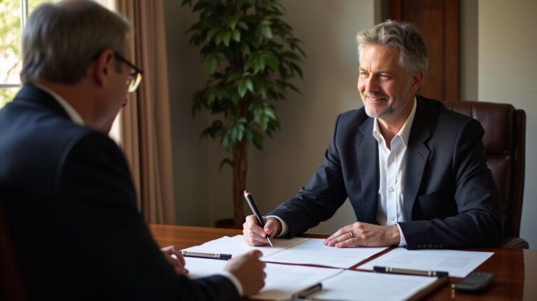 The dedicated trusts staff at The Law Firm of Steven F Bliss Esq focused on Riverside County trust matters meets with clients to manage the trust administration process to sign vital paperwork discussing Paying a Grantors Business Debts