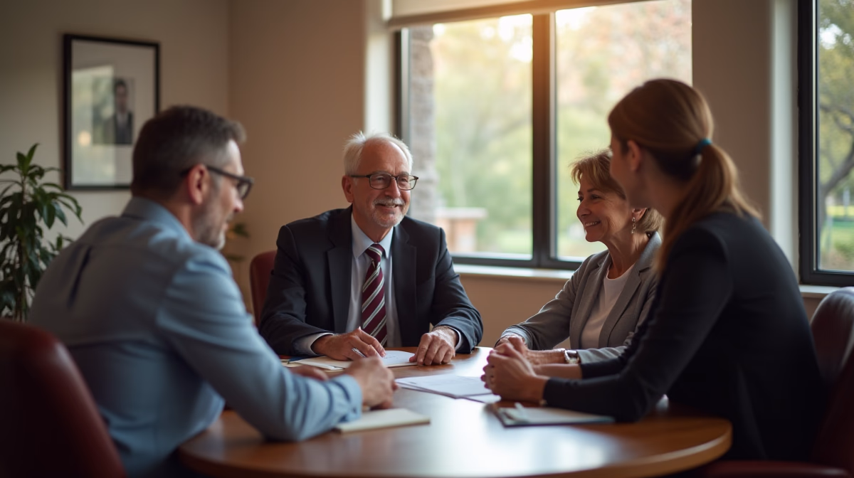 The probate staff working under Managing Partner Steven Farley Bliss focused on Riverside County probate matters is shown meeting with clients in our Southern California office addressing critical legal details discussing Paying the Executor at Closing