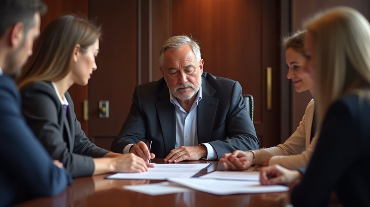 The probate staff working under Managing Partner Steven Farley Bliss focused on Riverside County probate matters is shown meeting with clients in our Southern California office addressing critical legal details discussing Petition for Preliminary Distribution