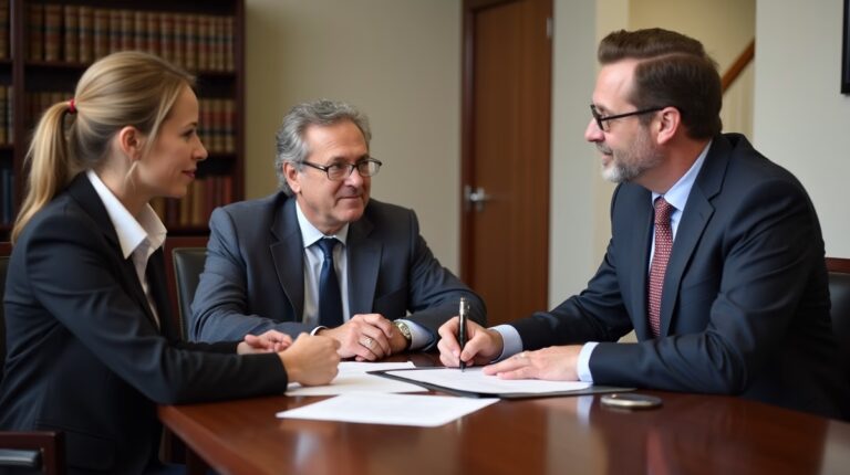 The probate staff working under Managing Partner Steven Farley Bliss focused on Riverside County probate matters is shown meeting with clients in our Southern California office addressing critical legal details discussing Petition to Settle Account