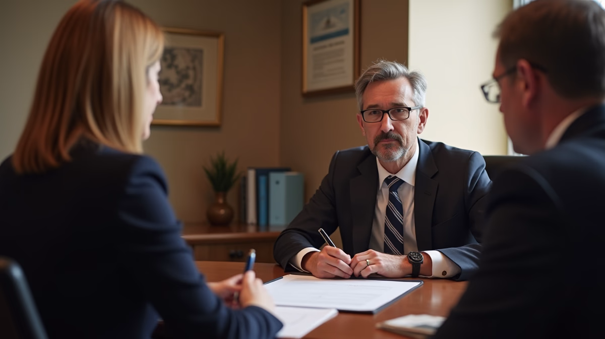 The probate staff working under Managing Partner Steven Farley Bliss focused on Riverside County probate matters is shown meeting with clients in our Southern California office addressing critical legal details discussing Preliminary vs Final Distribution