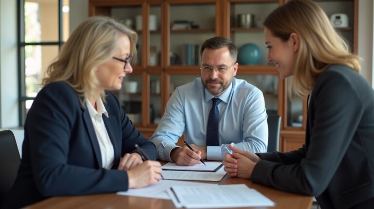 The probate staff working under Managing Partner Steven Farley Bliss focused on Riverside County probate matters is shown meeting with clients in our Southern California office addressing critical legal details discussing Proving Breach of Fiduciary Duty