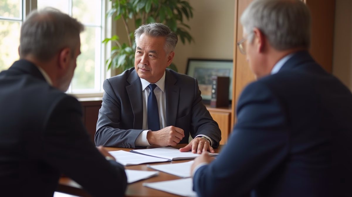 The probate staff working under Managing Partner Steven Farley Bliss focused on Riverside County probate matters is shown meeting with clients in our Southern California office addressing critical legal details discussing Proving a Fake Signature on a Will