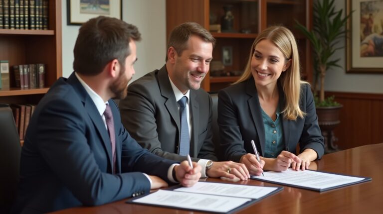 The probate staff working under Managing Partner Steven Farley Bliss focused on Riverside County probate matters is shown meeting with clients in our Southern California office addressing critical legal details discussing Publishing Notice If There Are No Debts