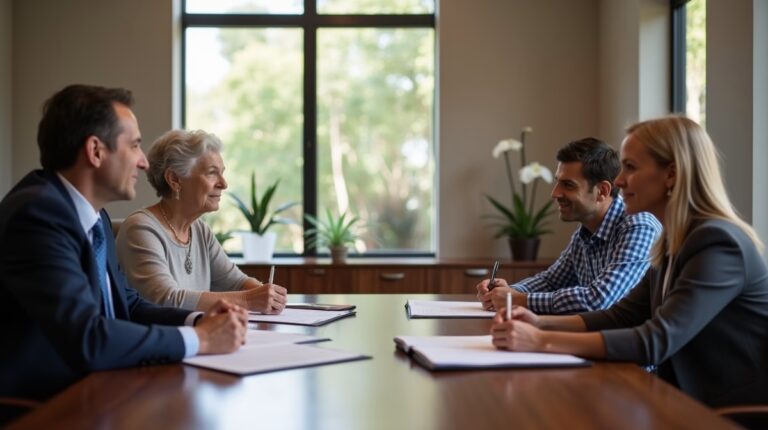 The probate staff working under Managing Partner Steven Farley Bliss focused on Riverside County probate matters is shown meeting with clients in our Southern California office addressing critical legal details discussing Right to Know Trustee Fees