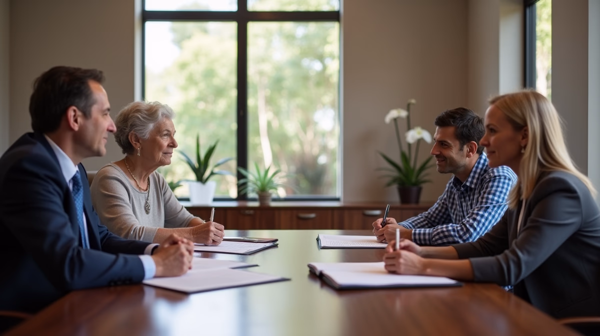 The probate staff working under Managing Partner Steven Farley Bliss focused on Riverside County probate matters is shown meeting with clients in our Southern California office addressing critical legal details discussing Right to Know Trustee Fees