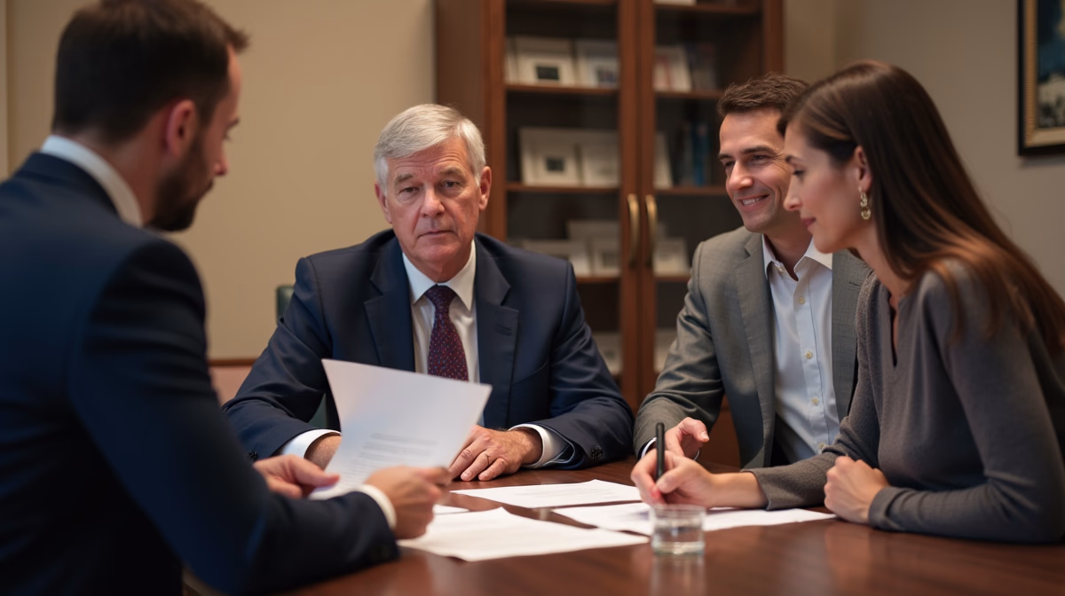 The probate staff working under Managing Partner Steven Farley Bliss focused on Riverside County probate matters is shown meeting with clients in our Southern California office addressing critical legal details discussing Right to Monthly Trust Statements